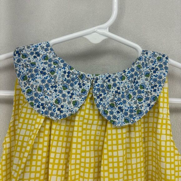 Poppy Whitaker kids girls 4 yellow maxi dress collared youth mix pattern - Picture 7 of 7